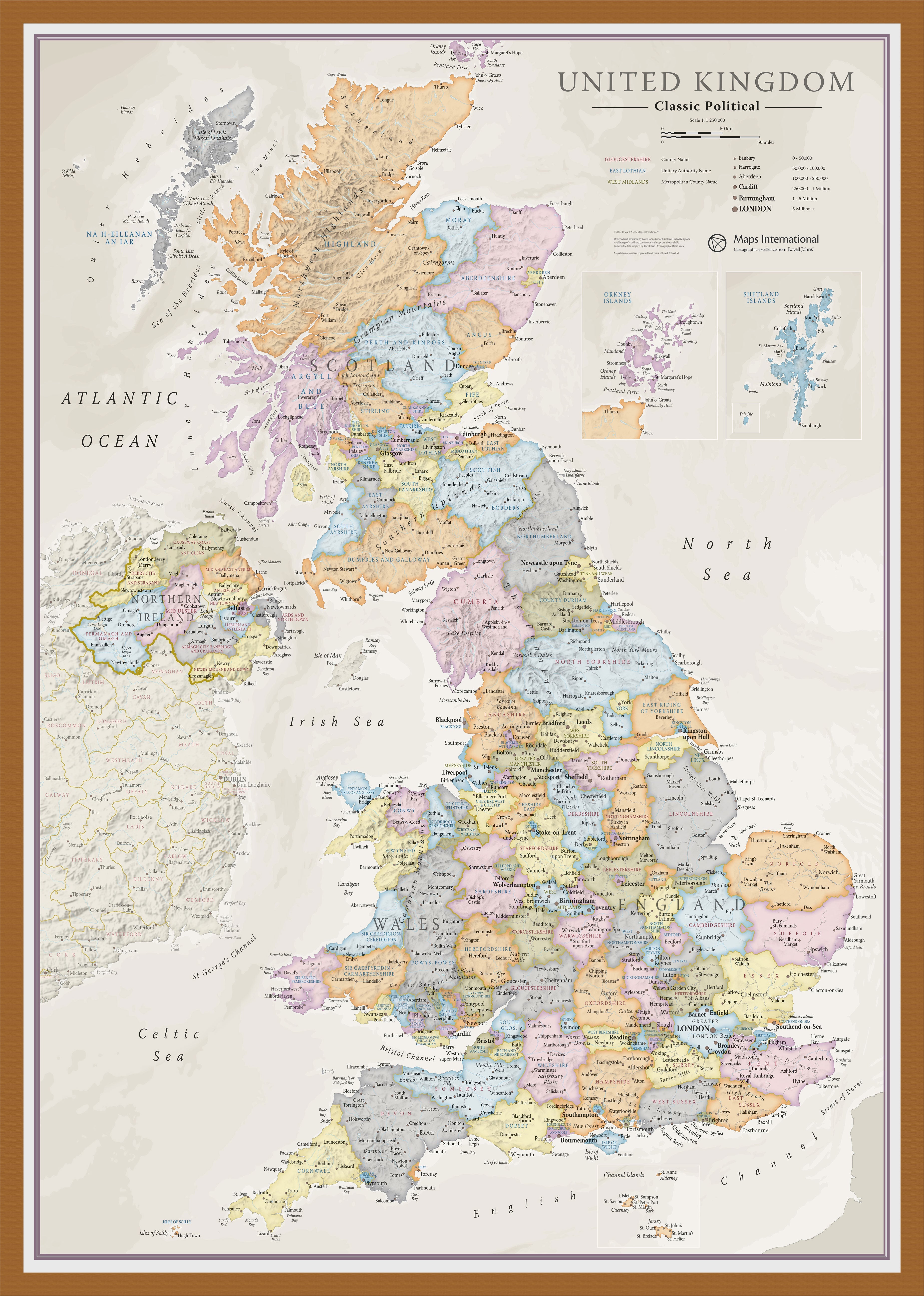 UK01636_L_WDTEA - UK Classic Wall Map
