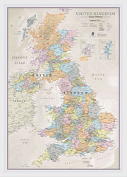 UK01636_M_WDWHI - UK Classic Wall Map