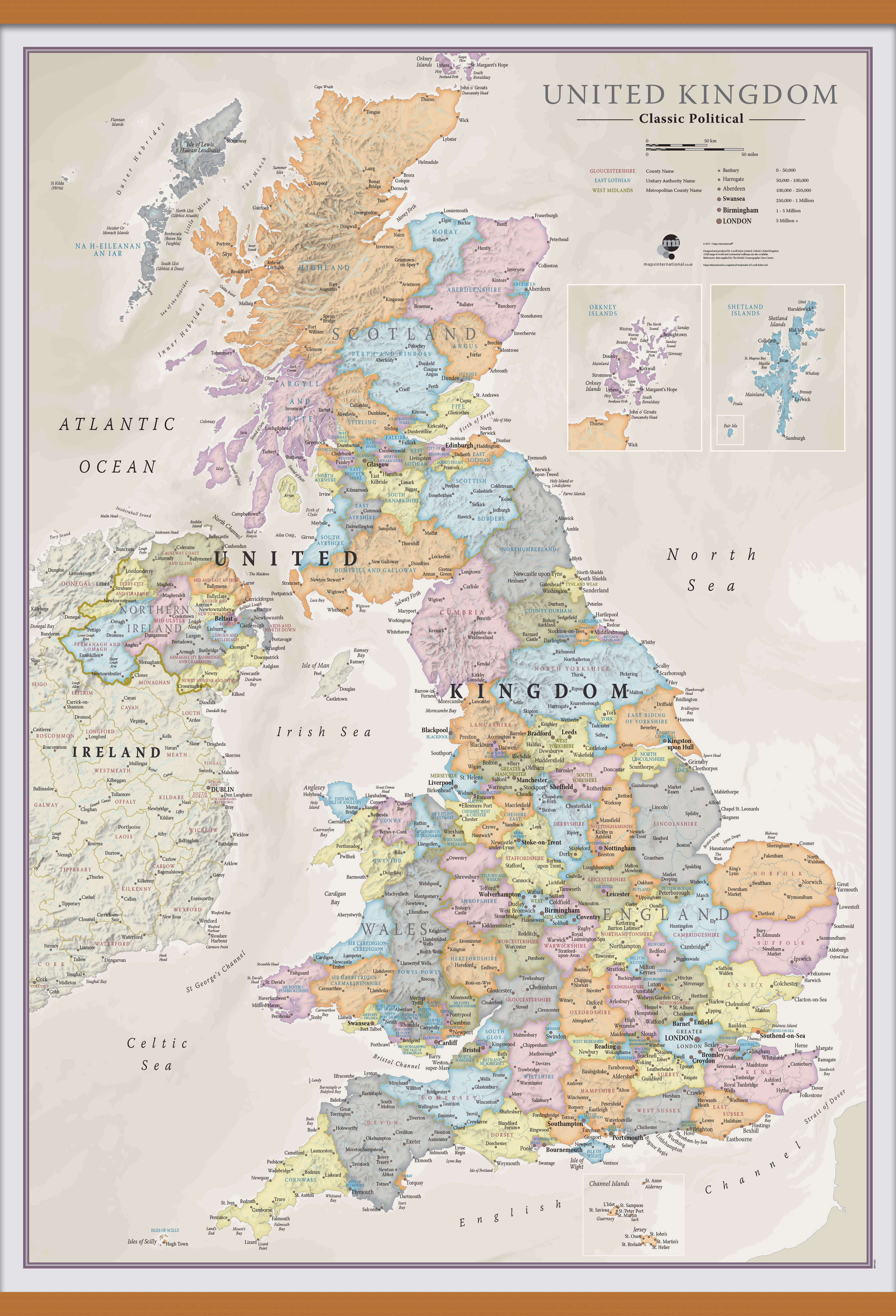 UK01636_L_CWDHB - UK Classic Wall Map