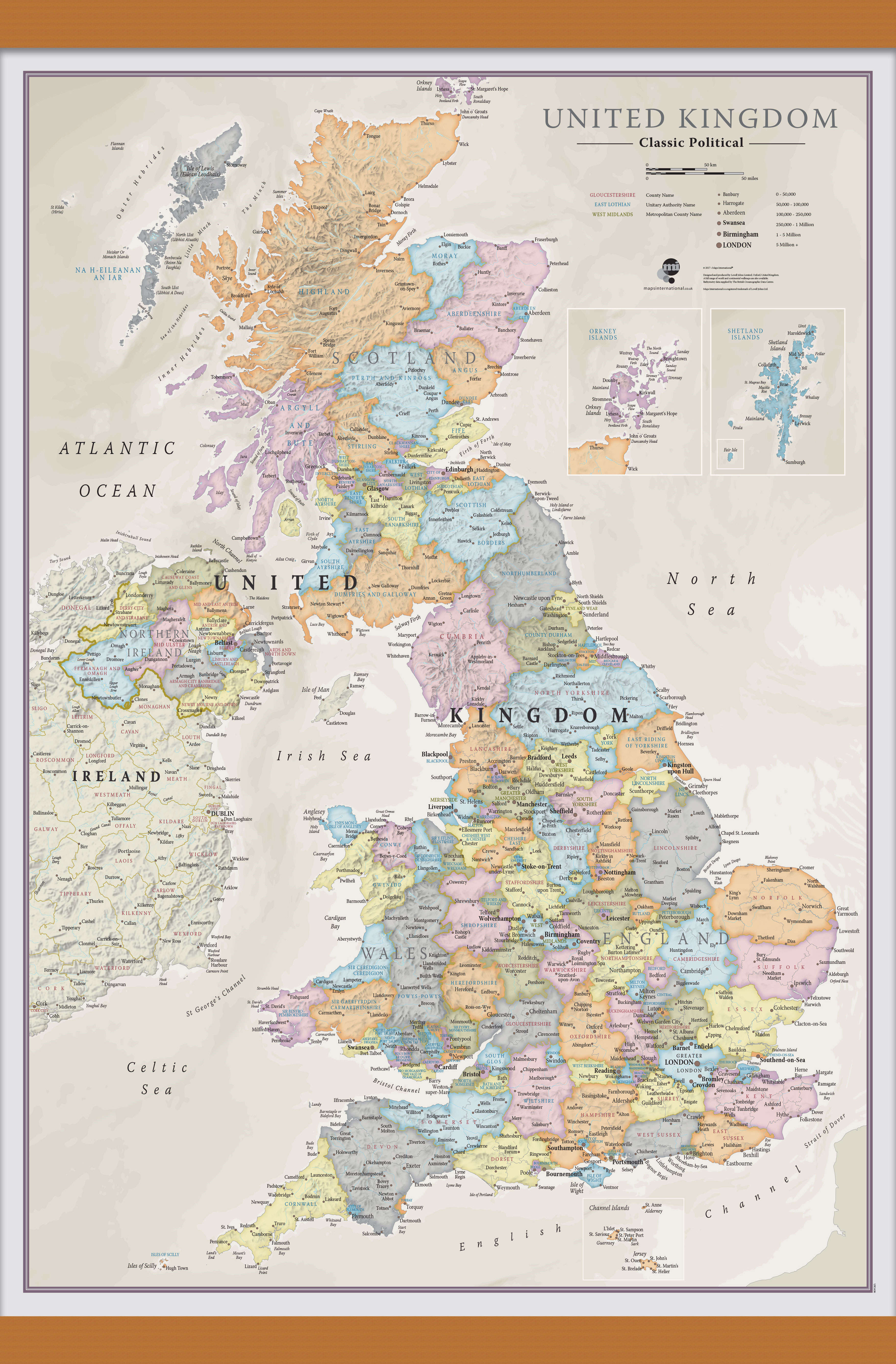 UK01636_M_CWDHB - UK Classic Wall Map