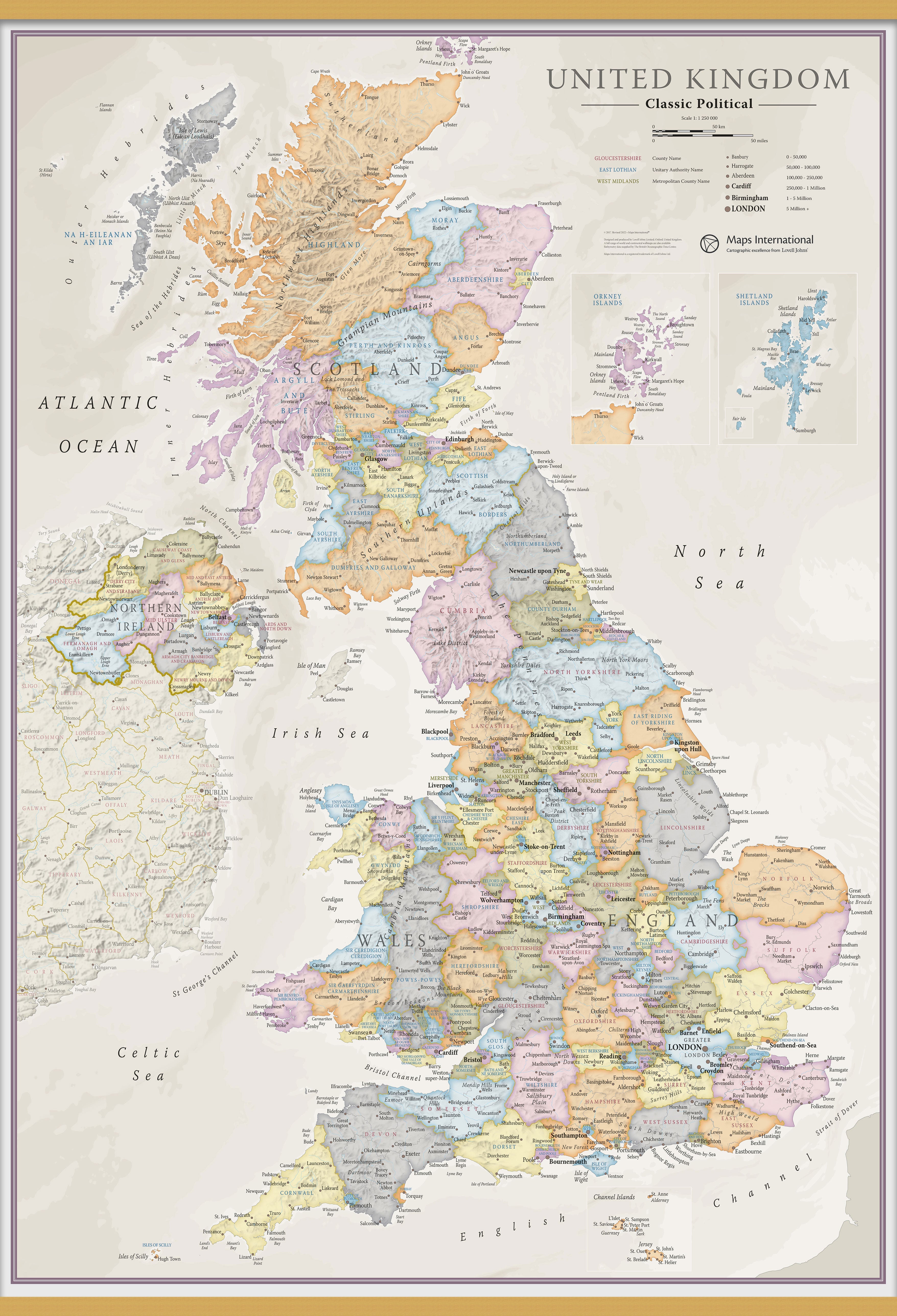UK01636_L_LWDHB - UK Classic Wall Map
