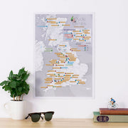UK01621_3_SILKP - Scratch Off UK Cycle Climbs Print