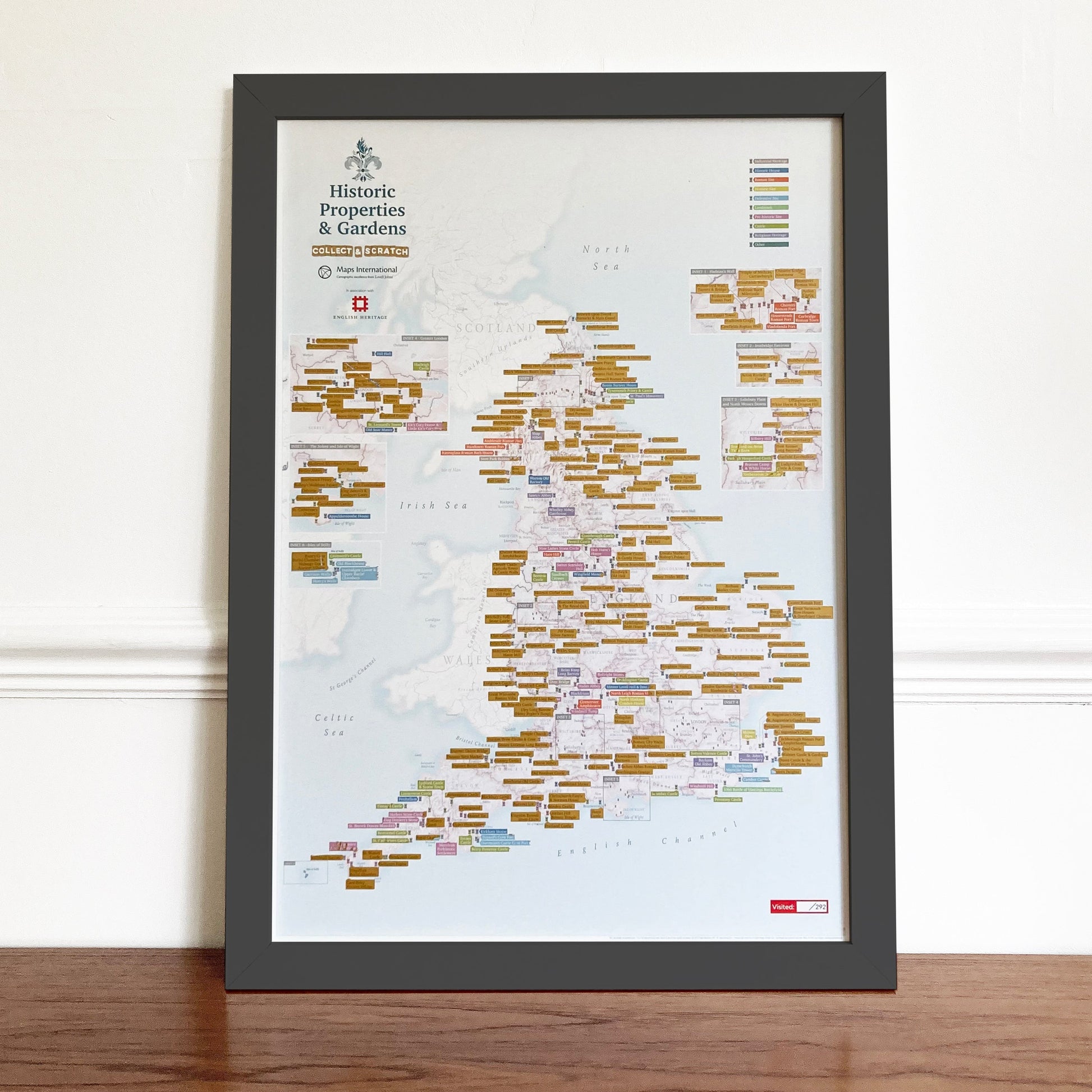 UK01733_S_BWBLA - English Heritage Scratch Off Sites Print