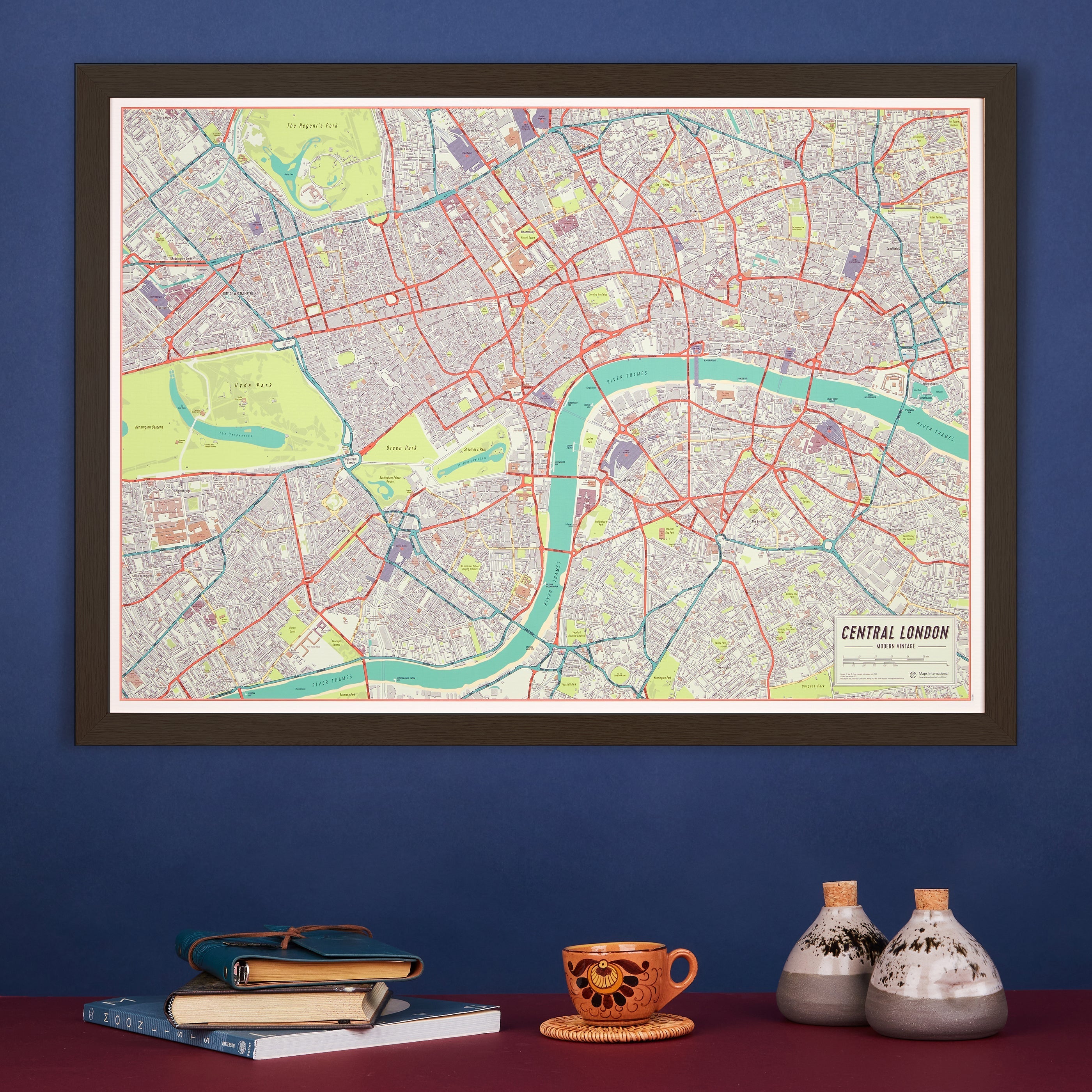 UK01751_S_PAPER - Vintage Map of London Poster