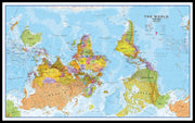 WM00626_L_LBDBL - Upside Down World Wall Map Political