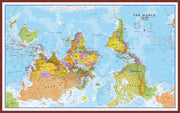 WM00626_L_LBDOK - Upside Down World Wall Map Political