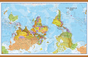 WM00626_L_LWDHB - Upside Down World Wall Map Political
