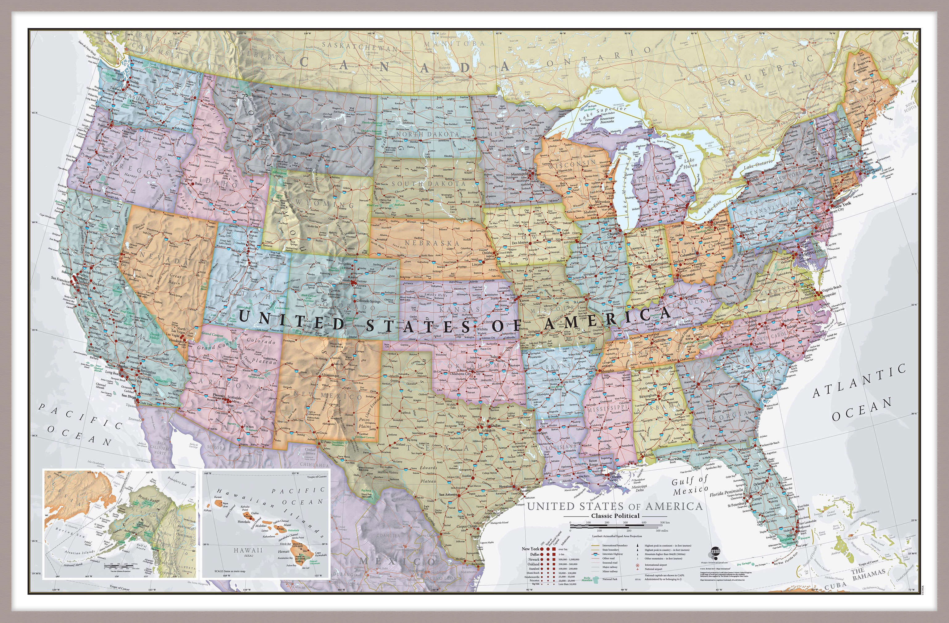 CM01635_L_LBDAL - USA Classic Wall Map