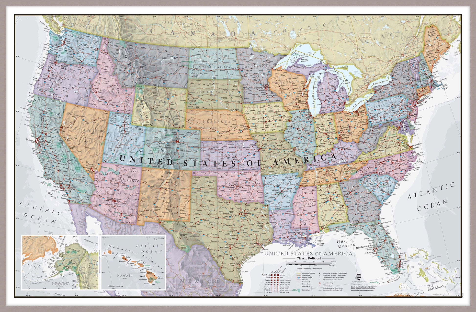 CM01635_L_MGFAL - USA Classic Wall Map