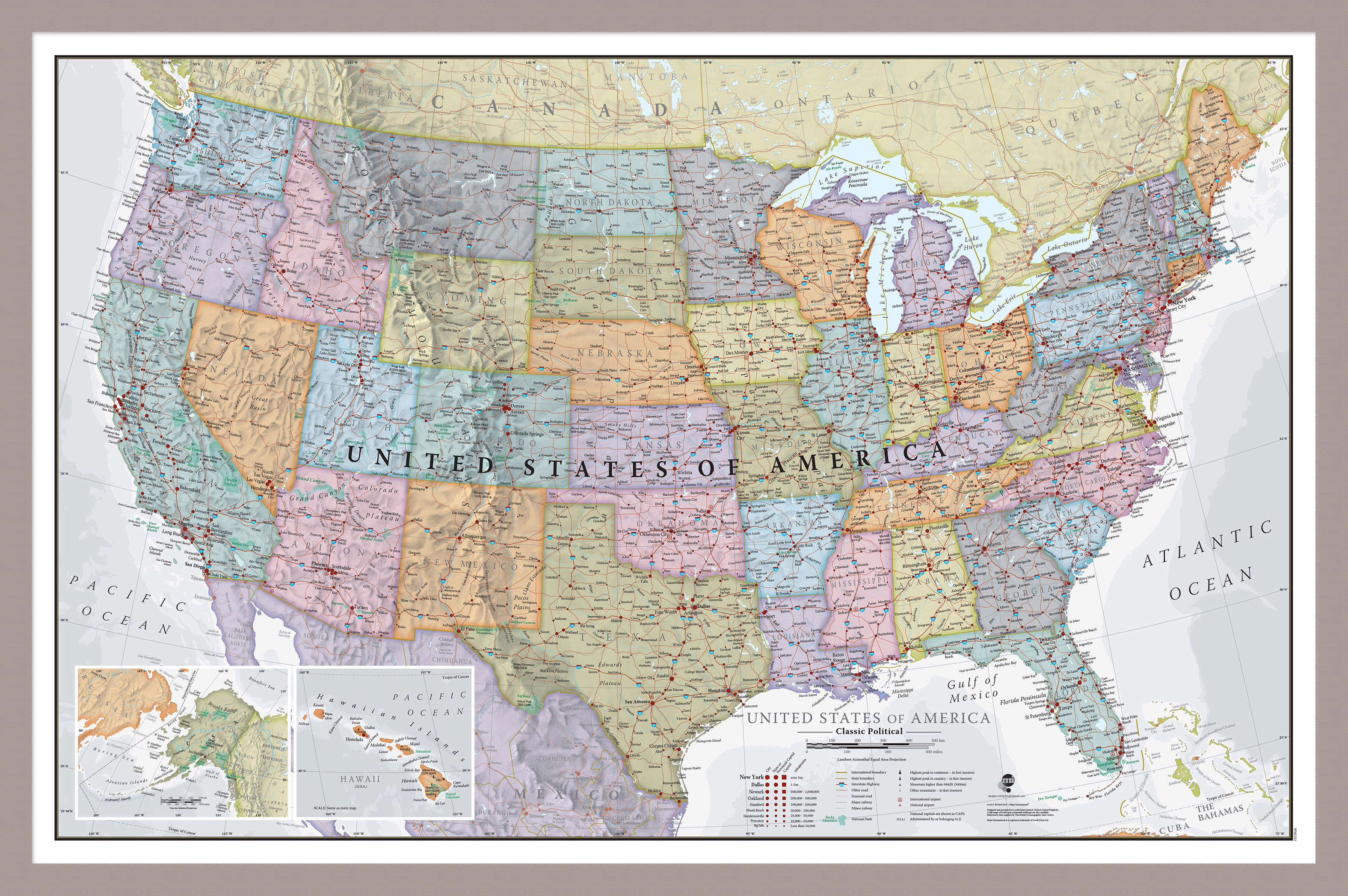 CM01635_M_MGFAL - USA Classic Wall Map