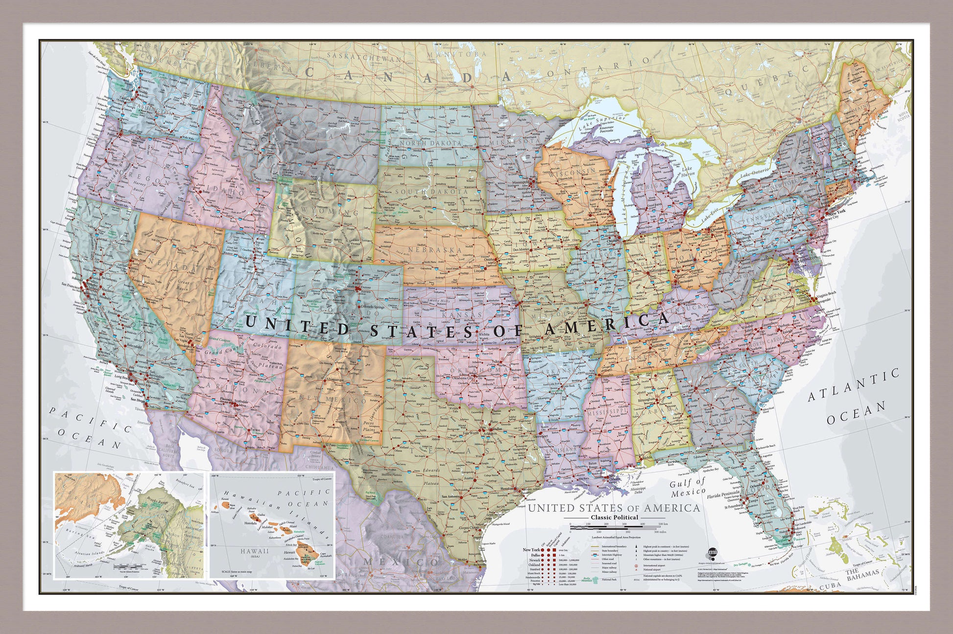 CM01635_M_PINAL - USA Classic Wall Map