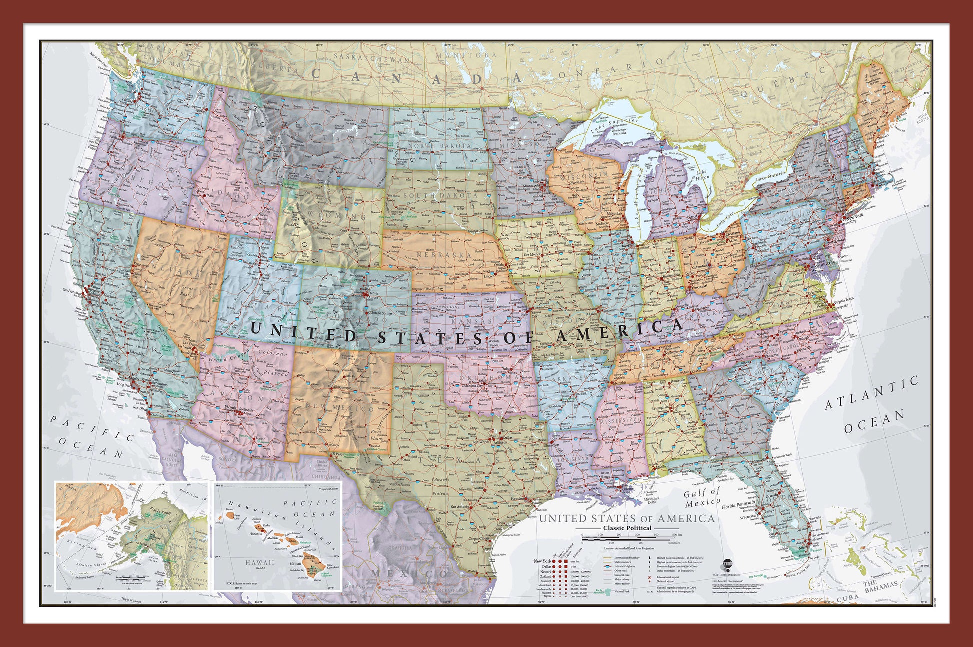 CM01635_M_PINOK - USA Classic Wall Map