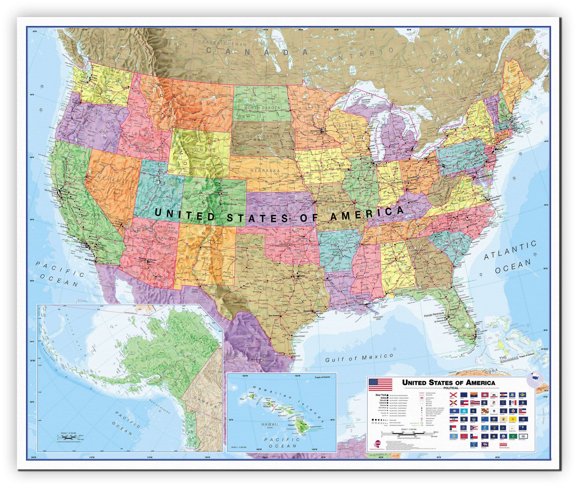 CM00021_L_CANVA - USA Wall Map Political