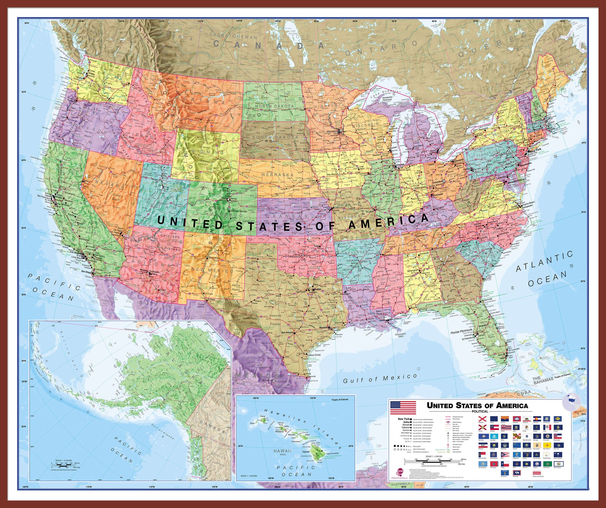 CM00021_L_LBDOK - USA Wall Map Political