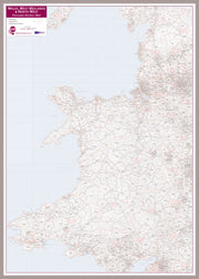 UK00038_L_LBDAL - Wales, West Midlands and North West Postcode District Map