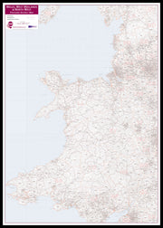 UK00038_L_LBDBL - Wales, West Midlands and North West Postcode District Map
