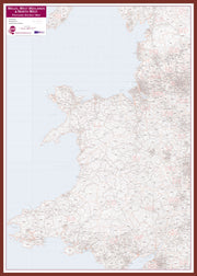 UK00038_L_LBDOK - Wales, West Midlands and North West Postcode District Map