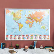 WM00002_L_FSLAM - Political World Map with country flags