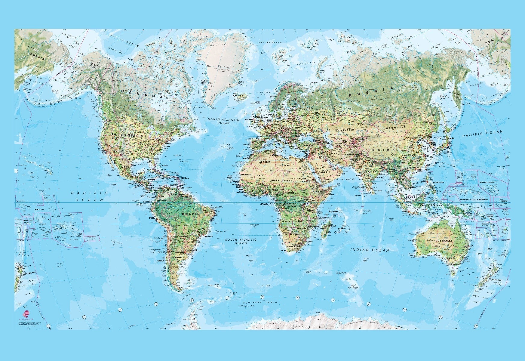 WP00815_X_WPSAM - Environmental World Map Wallpaper