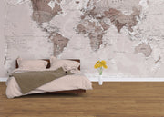 WP00819_H_WALLP - Neutral World Map Wallpaper