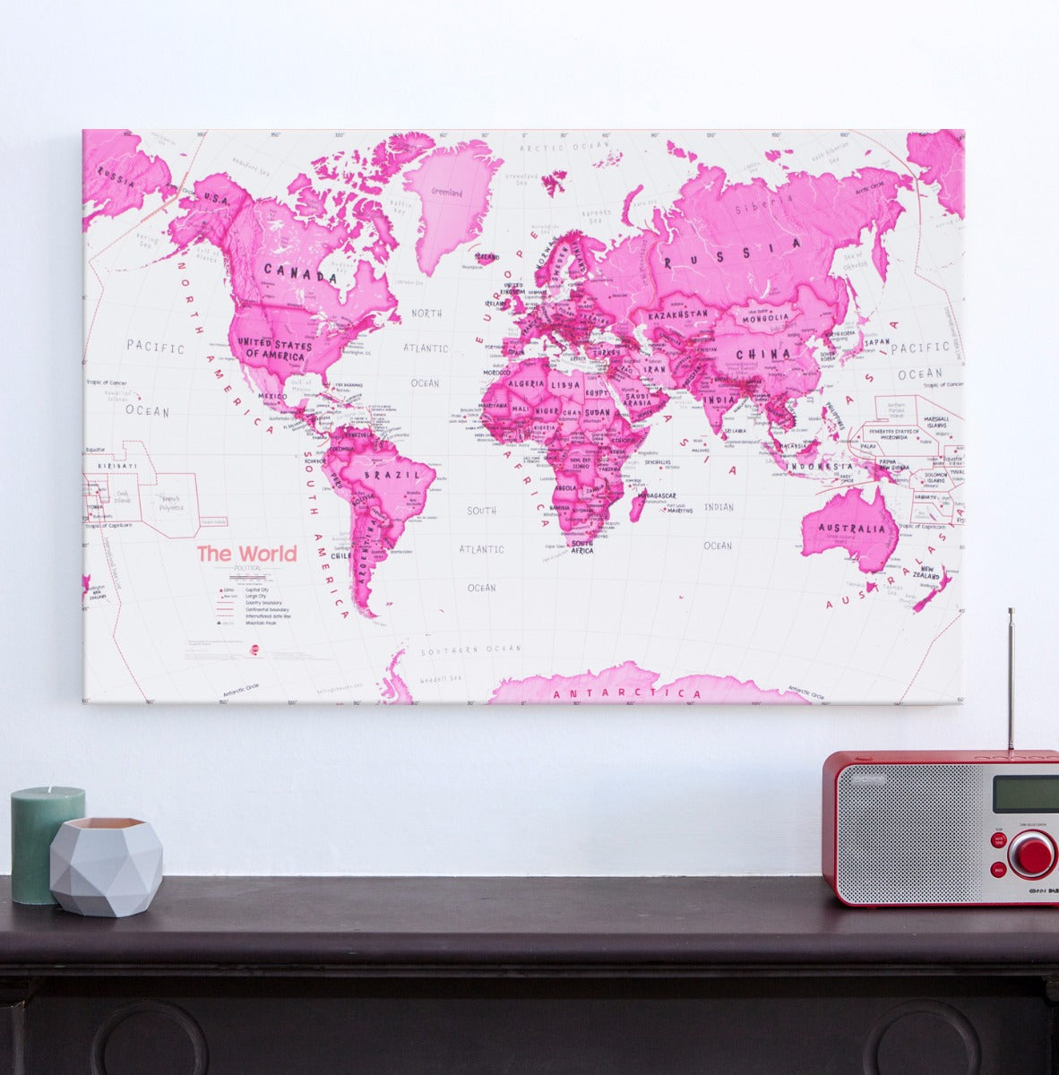 WM01229_M_CANVA - Children's Art Map of the World Pink