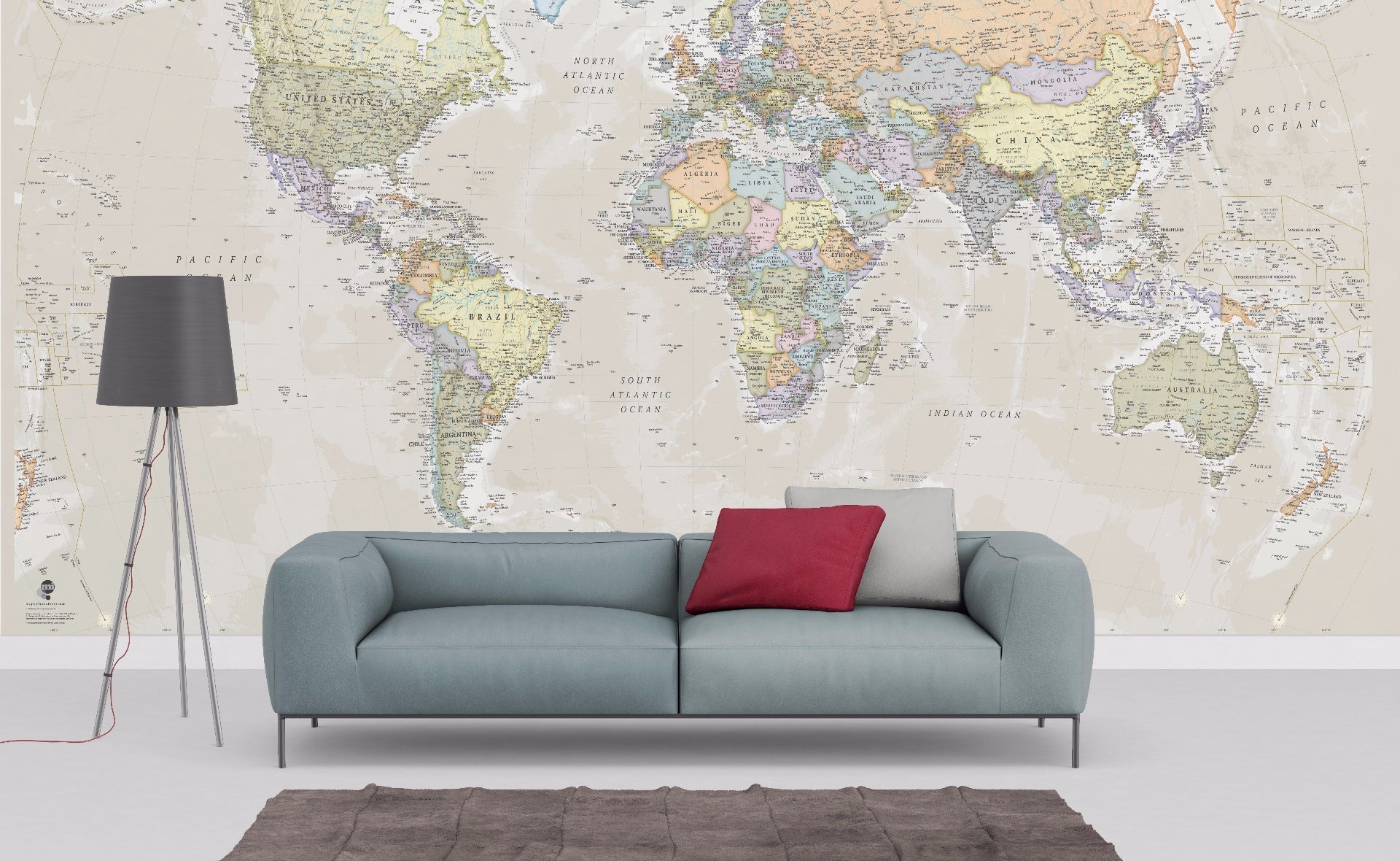 WP01548_X_WPSAM - Classic World Map Wallpaper