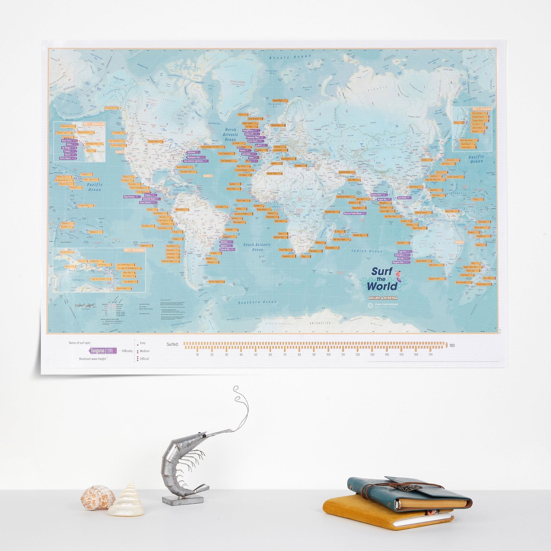 WM01703_S_SILKP Scratch World® Surf Map
