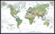 WM00402_H_LBDBL - World Wall Map Environmental White Ocean
