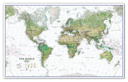 WM00402_H_CANVA - World Wall Map Environmental White Ocean