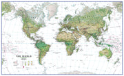 WM00402_H_PAPER - World Wall Map Environmental White Ocean