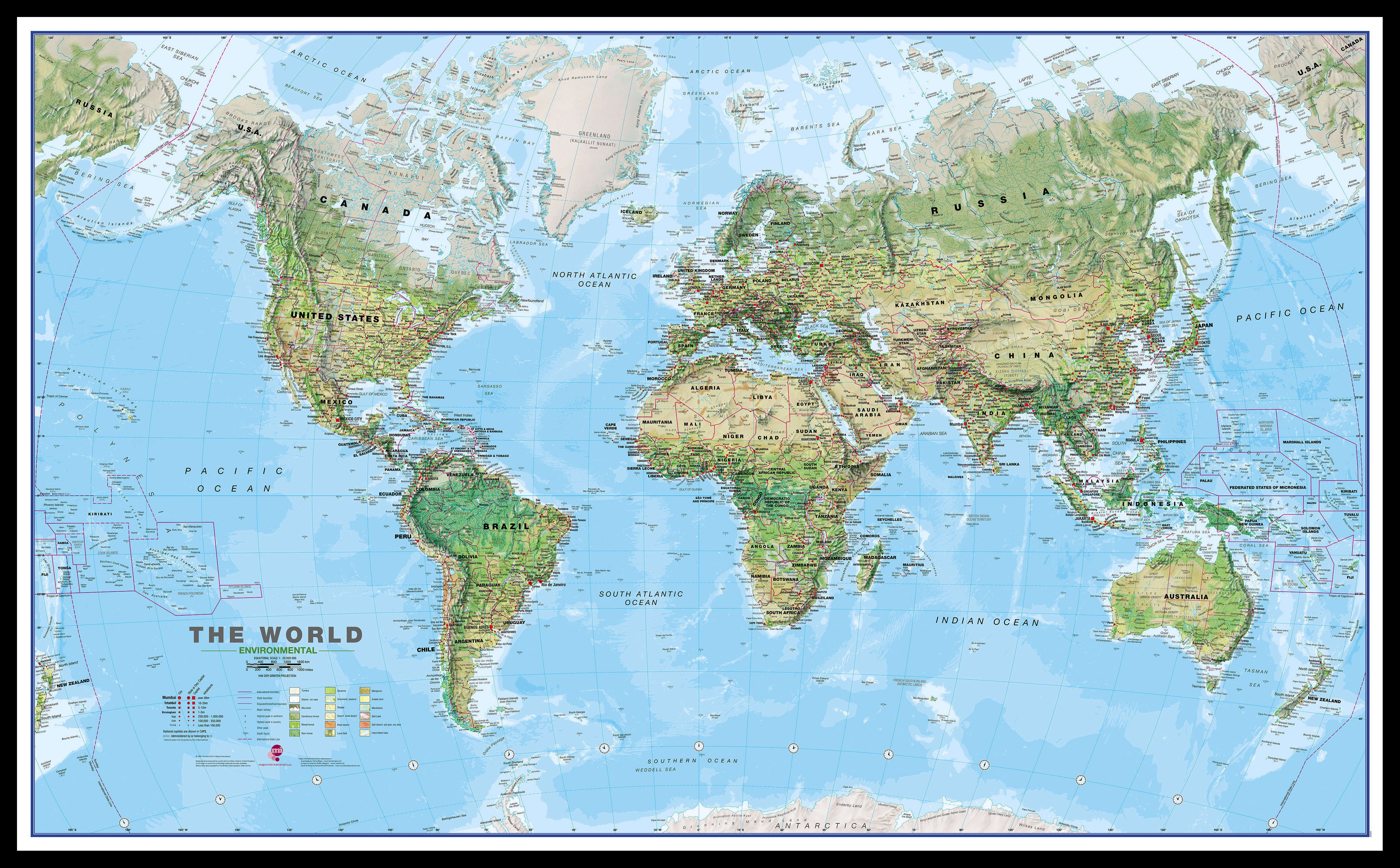 WM00008_H_LBDBL - World Wall Map Environmental