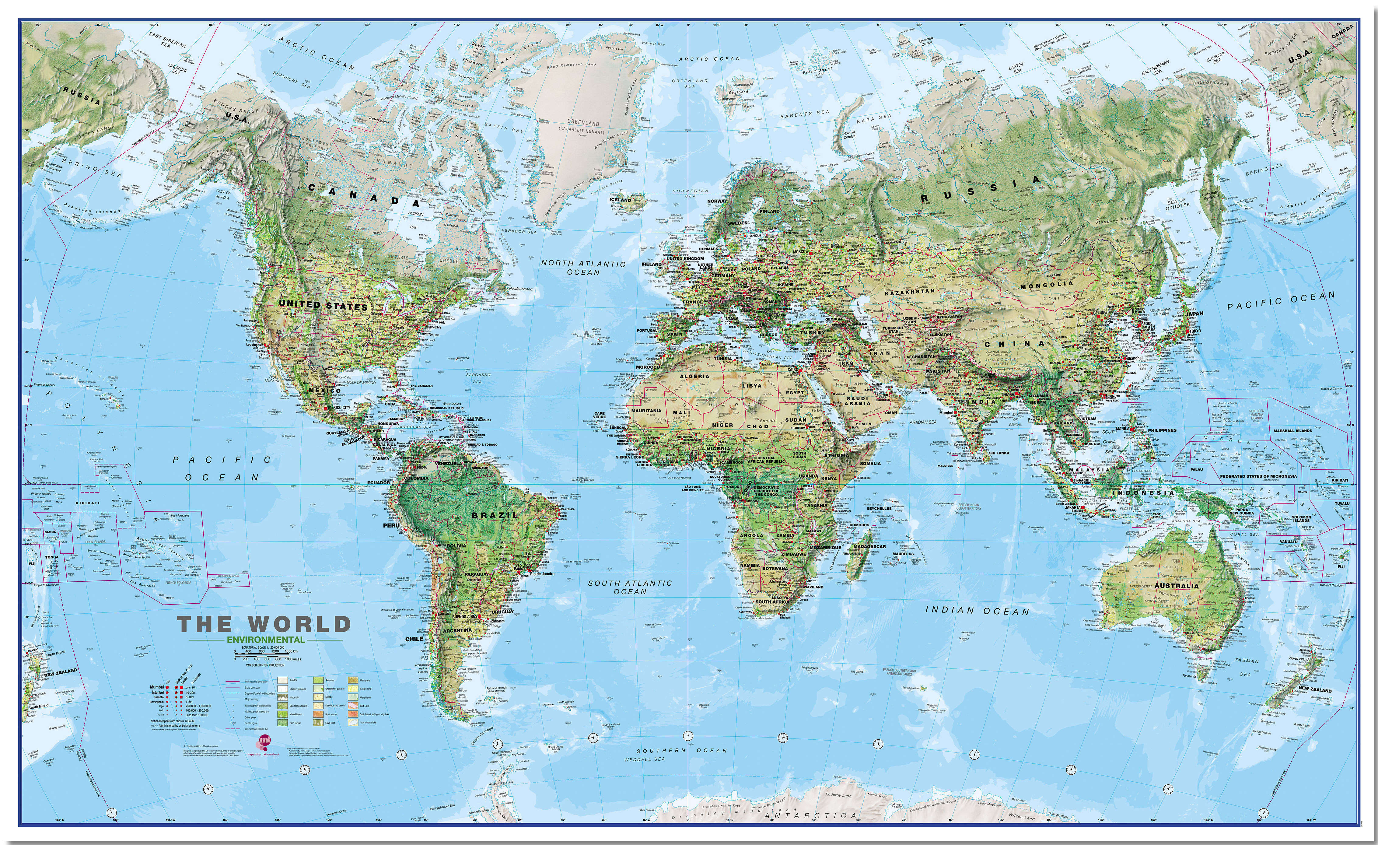 WM00008_L_LMBRD - World Wall Map Environmental