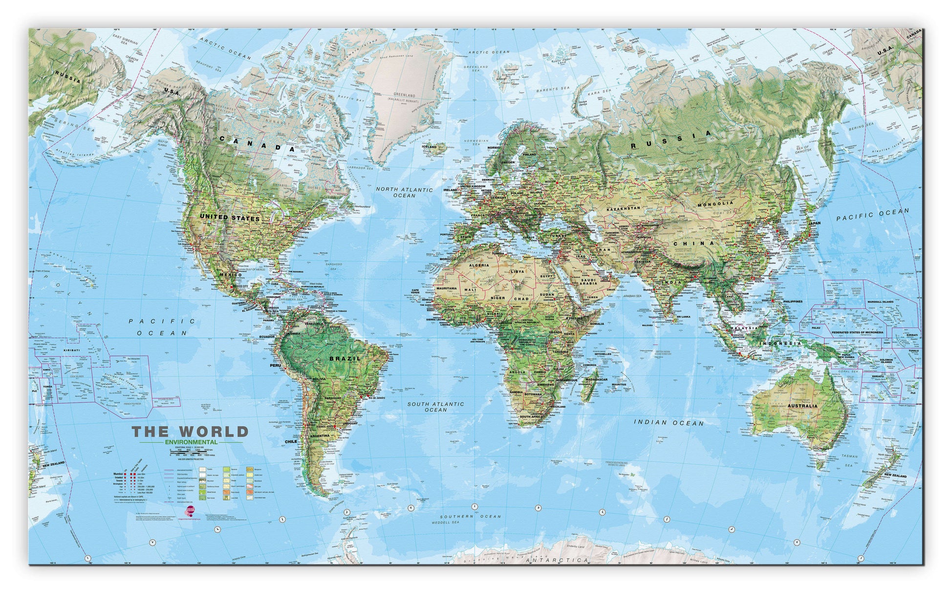 WM00008_H_CANVA - World Wall Map Environmental