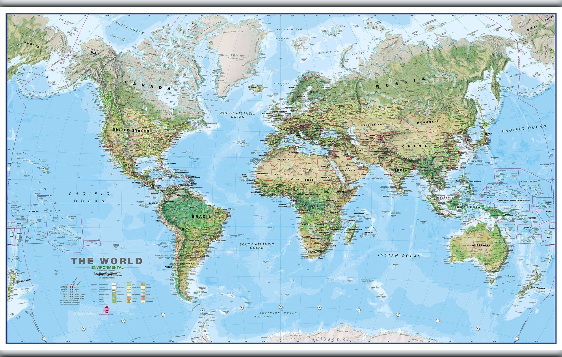 WM00008_H_LAMHB - World Wall Map Environmental