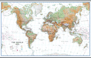 WM00914_H_LAMHB - World Wall Map Physical White Ocean