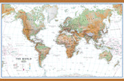 WM00914_L_LWDHB - World Wall Map Physical White Ocean