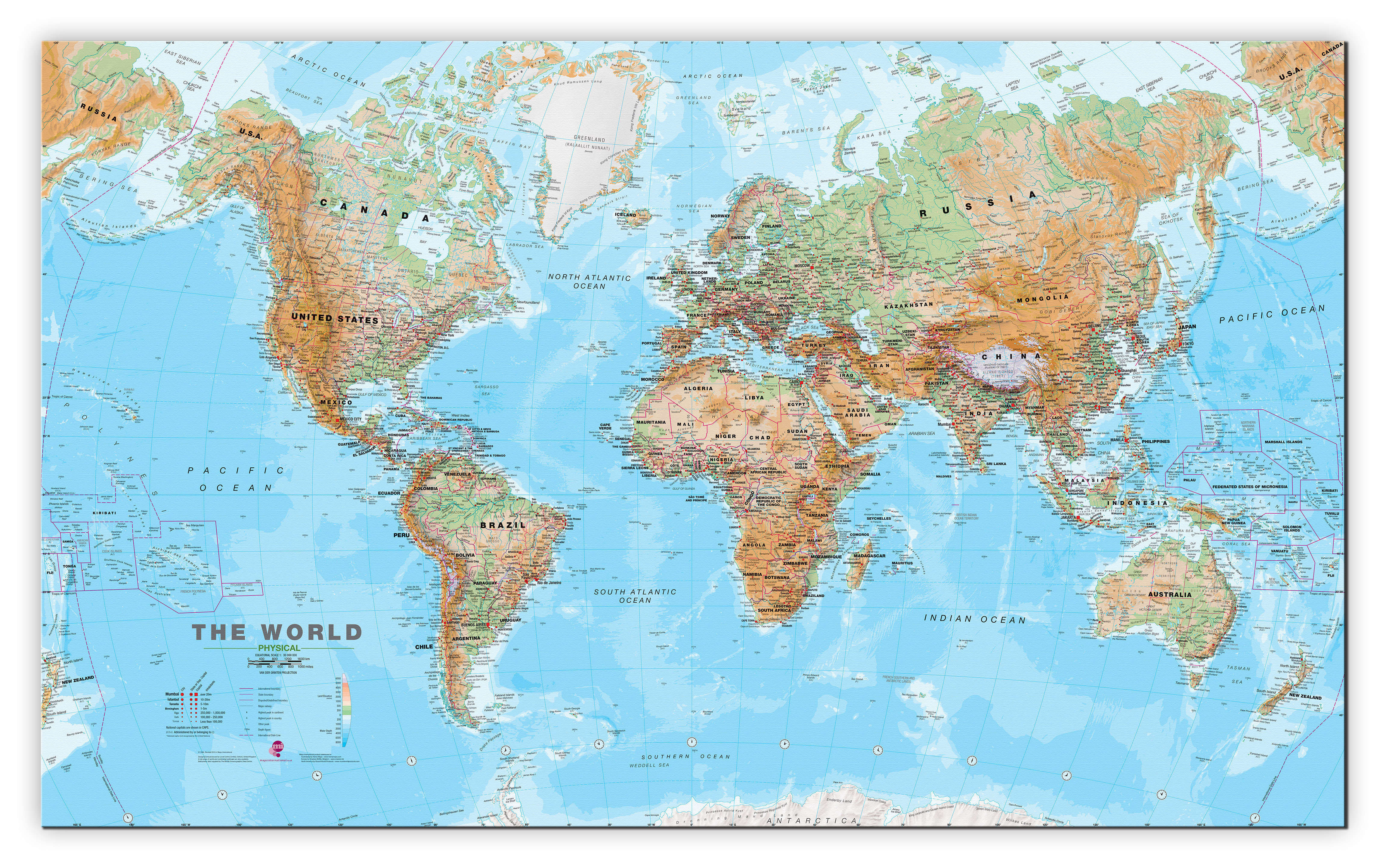 WM00912_L_CANVA - Topographic Map of the World