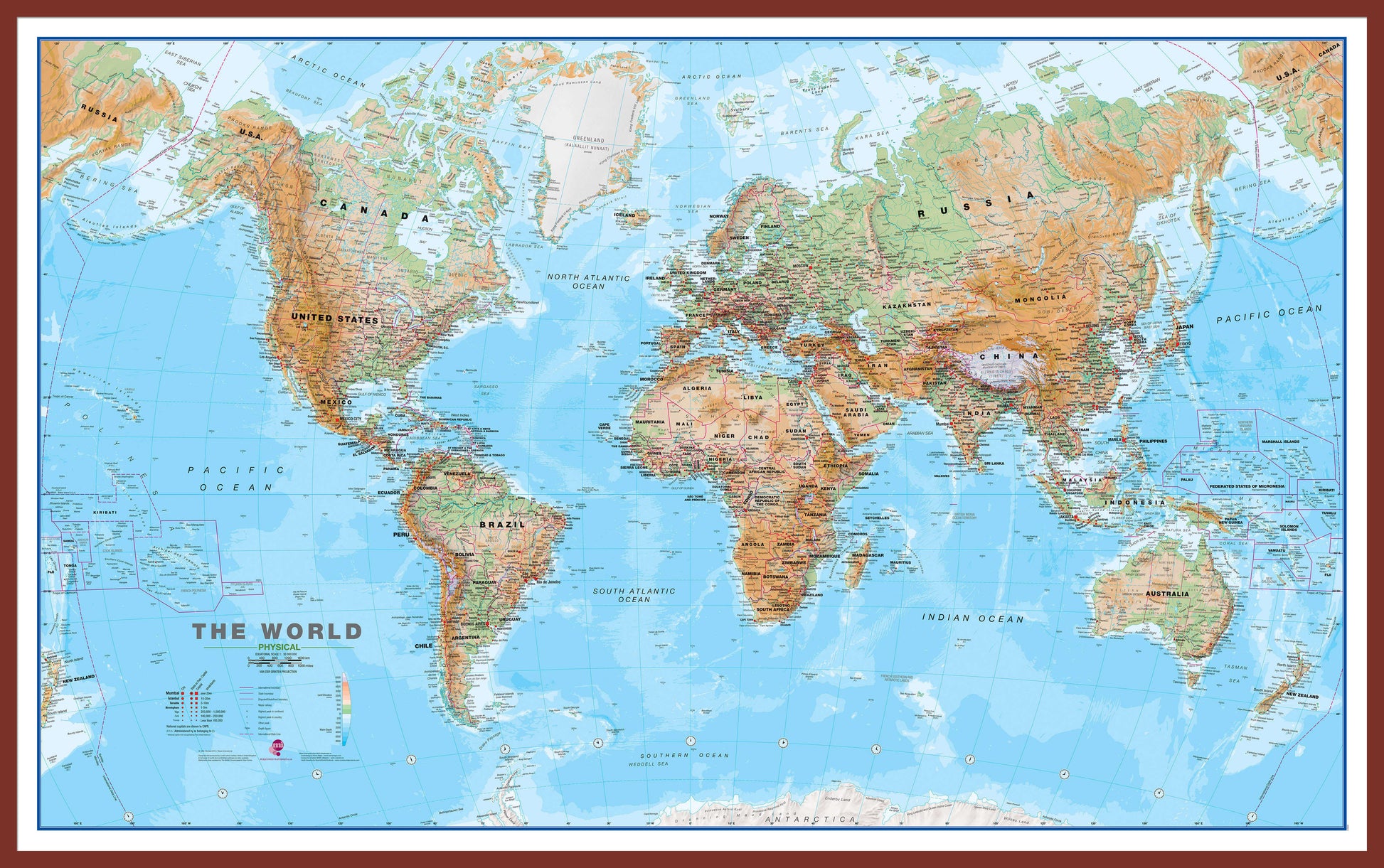 WM00912_H_LBDOK - Topographic Map of the World