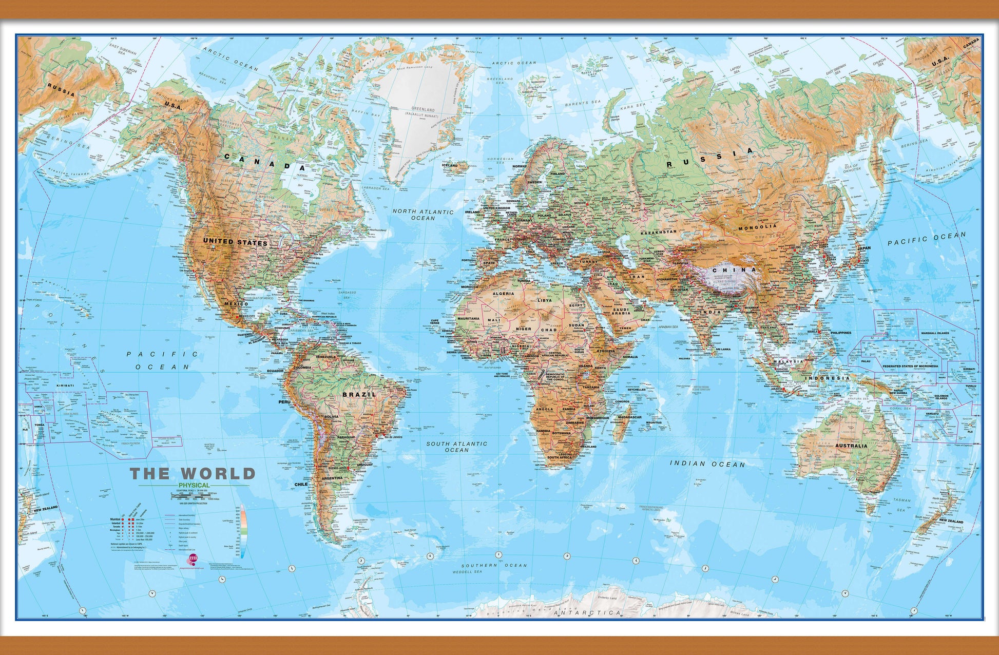 WM00912_L_CWDHB - Topographic Map of the World