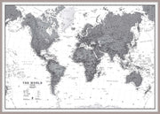 WM01642_L_LBDAL - World Wall Map Political Black & White