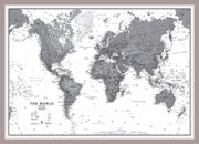 WM01642_M_PINAL - World Wall Map Political Black & White