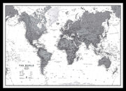 WM01642_M_PINBL - World Wall Map Political Black & White