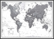 WM01642_L_LBWBL - World Wall Map Political Black & White