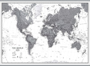 WM01642_L_CANHB - World Wall Map Political Black & White