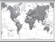 WM01642_M_LAMHB - World Wall Map Political Black & White