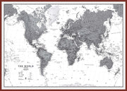 WM01642_L_LBDOK - World Wall Map Political Black & White