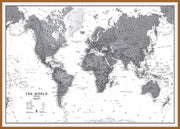 WM01642_L_WDTEA - World Wall Map Political Black & White