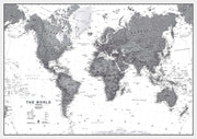 WM01642_M_PAPER - World Wall Map Political Black & White