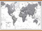 WM01642_L_LWDHB - World Wall Map Political Black & White