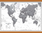 WM01642_M_LWDHB - World Wall Map Political Black & White